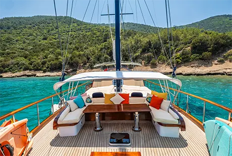 ön güverte bimini tenteli oturma grubu