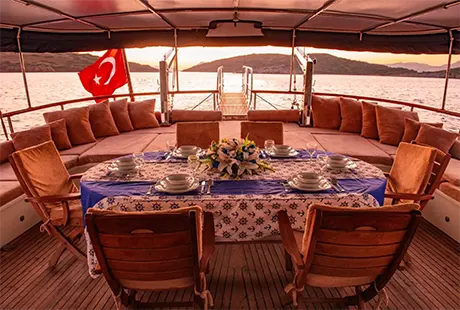 kıç güverte aegean pearl gulet yat